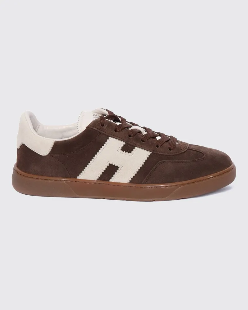 Hogan Cool Sneaker aus Glatt- und Velours-Kalbsleder mit H-Logo Schwarz