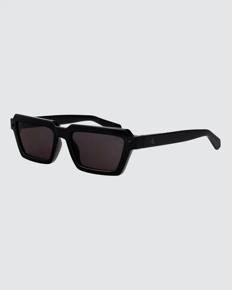 Calvin Klein Cat-Eye-Sonnenbrille aus Acetat mit Monogramm-Logo Schwarz