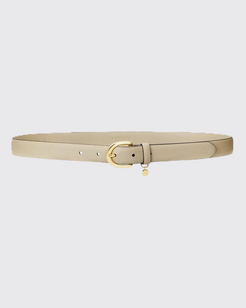 Ralph Lauren Saffiano-Ledergürtel Beige