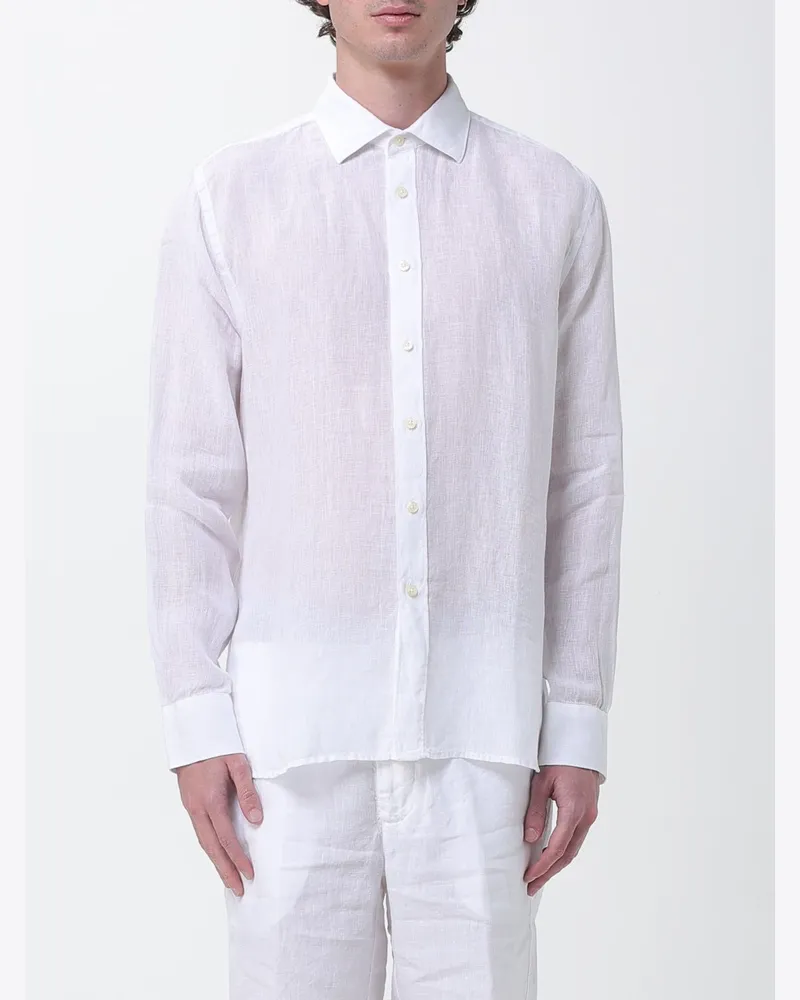 120% Lino Hemd herren Weiß