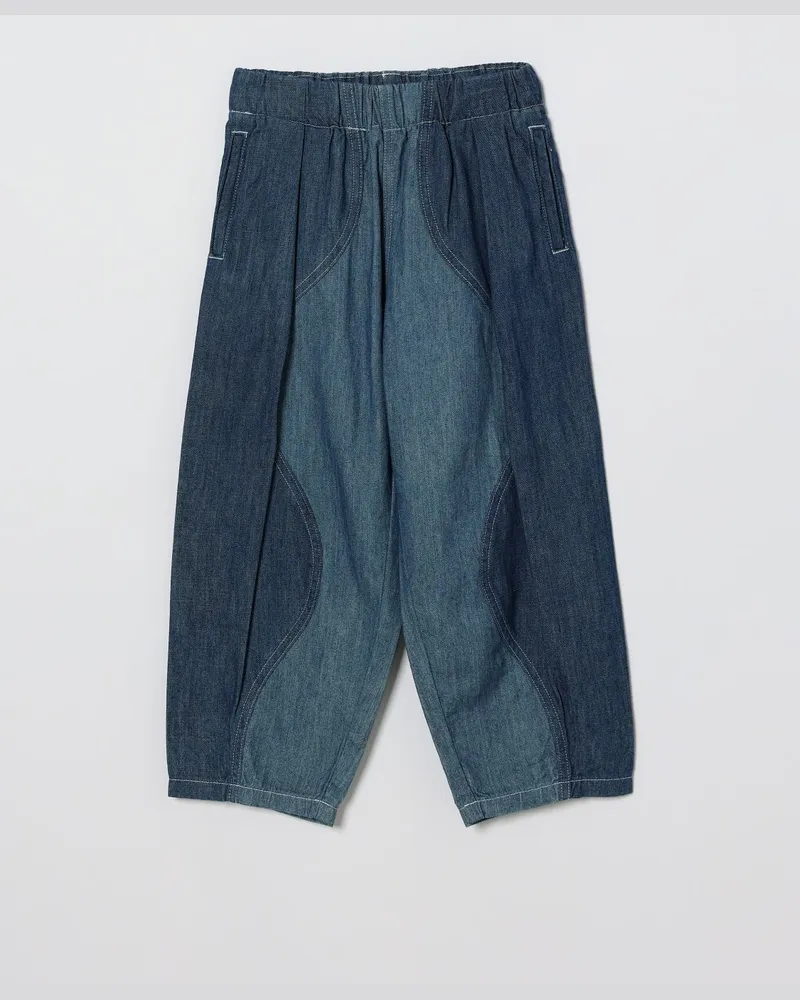 Stella McCartney Kids Weite Jeans aus Denim Blau