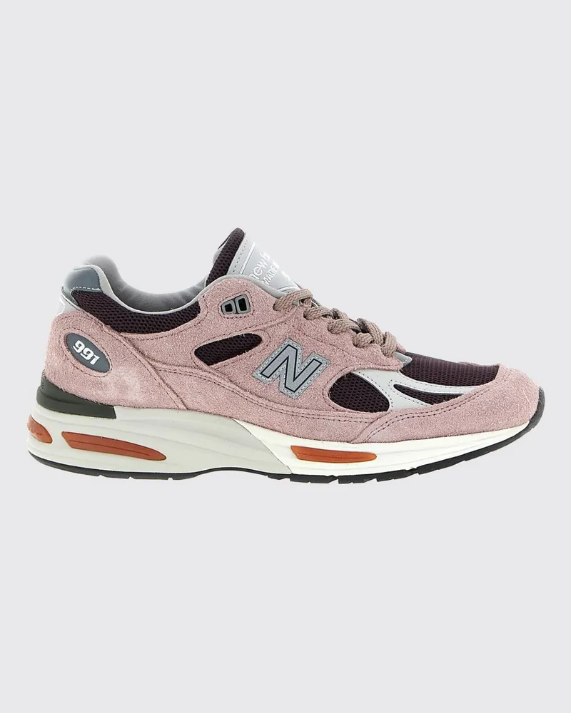 New Balance Mehrfarbige Made in UK 991v2 Sneakers aus Veloursleder und Mesh Pink