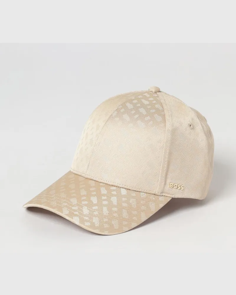 HUGO BOSS Baseballkappe aus Polyester mit Allover-Jacquard-Logo Beige