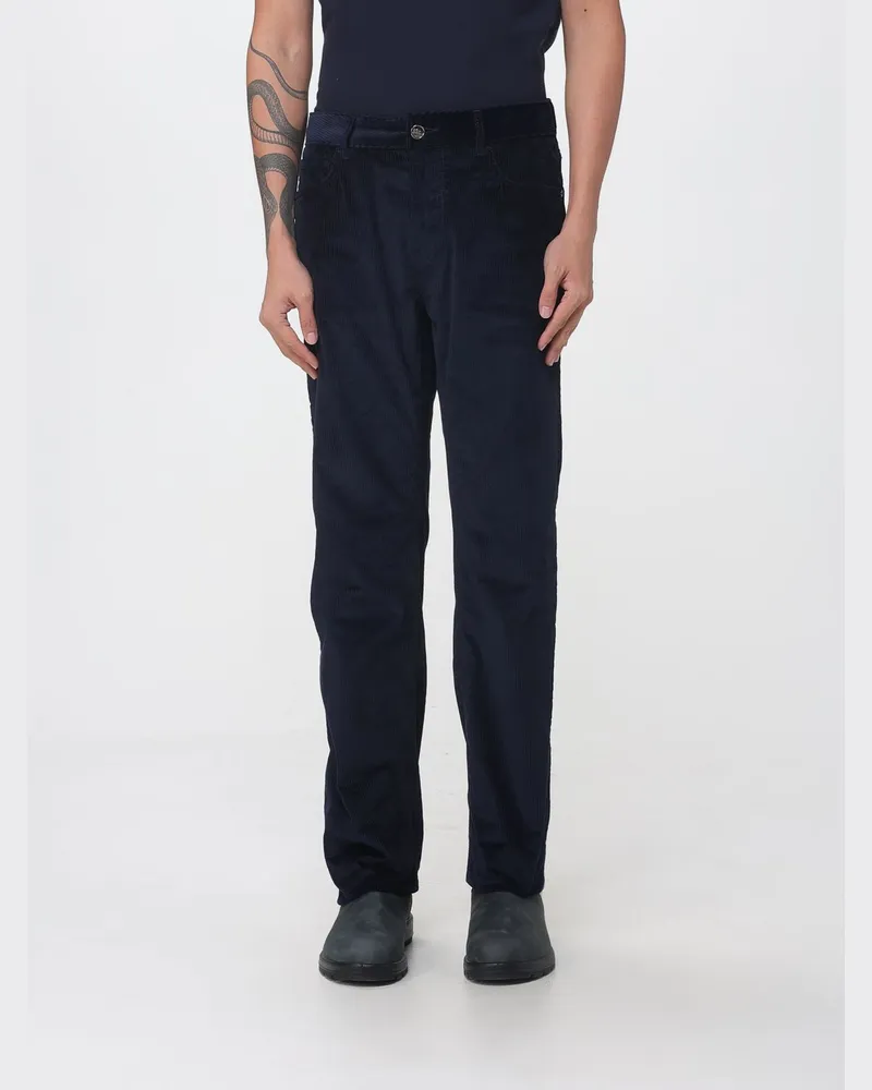 Etro Five-Pocket-Chino-Hose aus Cord mit geradem Bein Navy