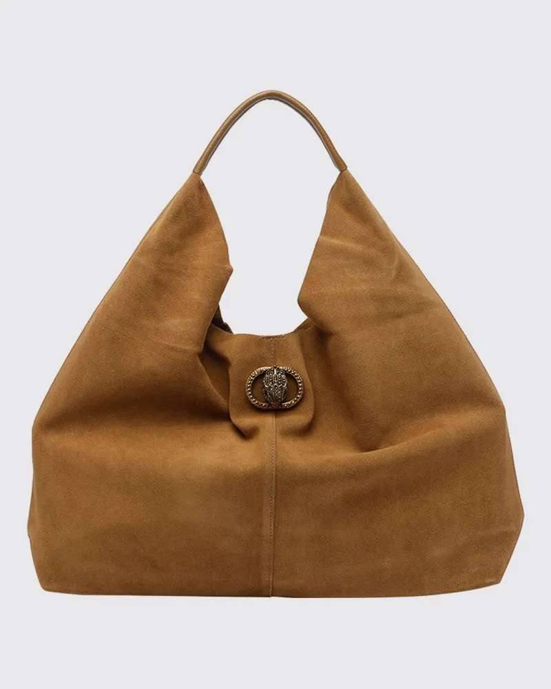 Kurt Geiger Hobo-Tasche Chelsea aus Velourskalbsleder Braun