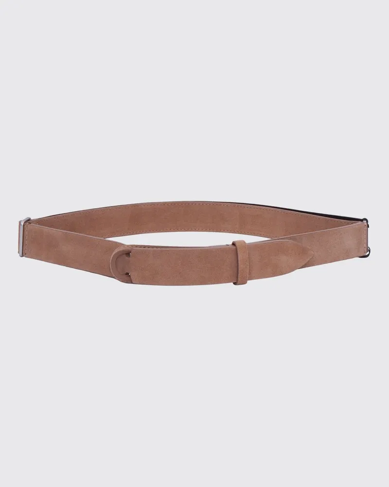 Orciani Nobuckle Wildledergürtel Beige