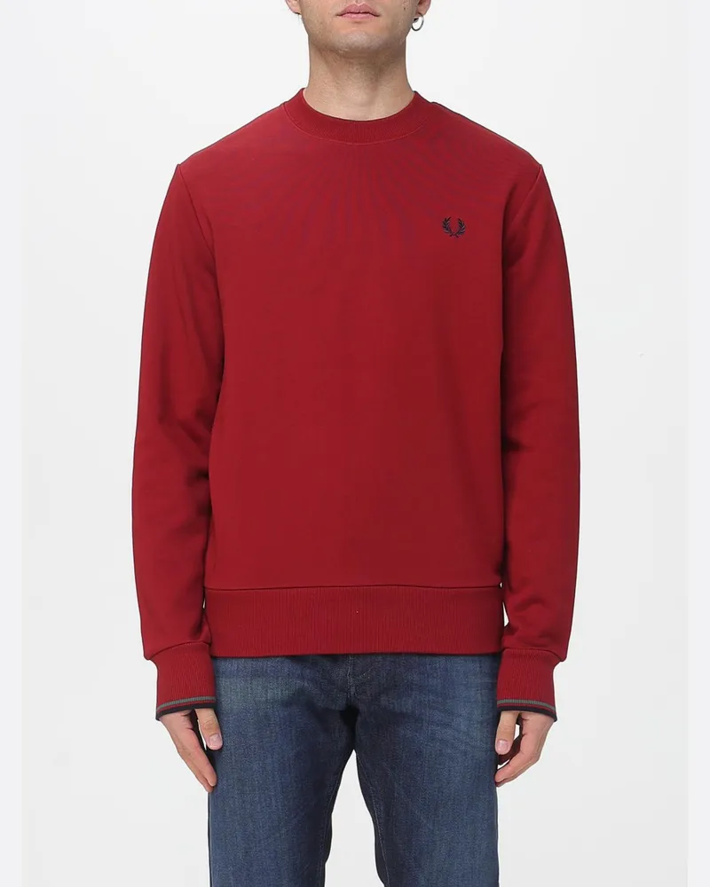 Fred Perry Sweatshirt herren Rot