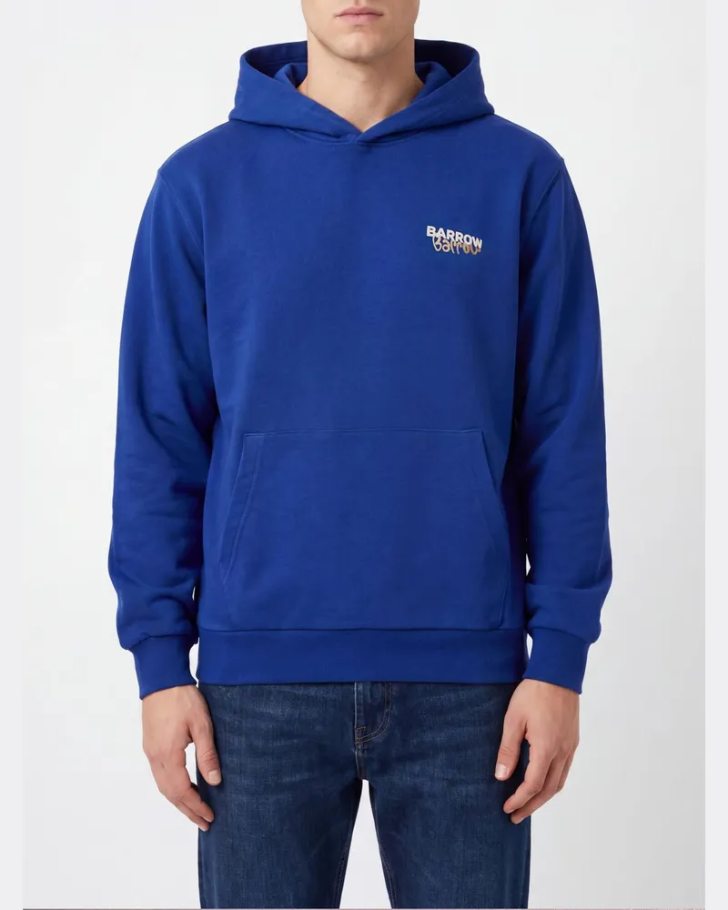 BARROW Kapuzenpullover aus Baumwolle mit Teddy-Print Blau