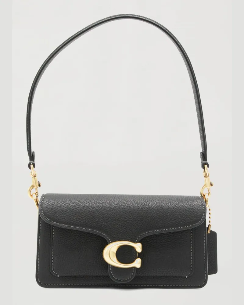 Coach Tabby 20 Tasche aus genarbtem Leder Schwarz