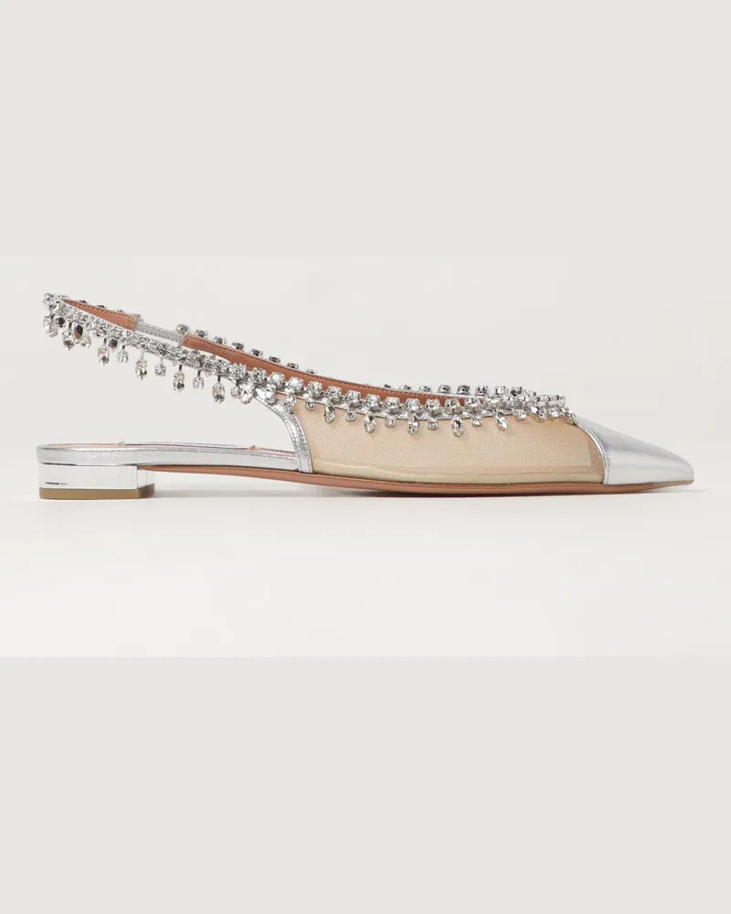 Aquazzura Flache schuhe damen Silber