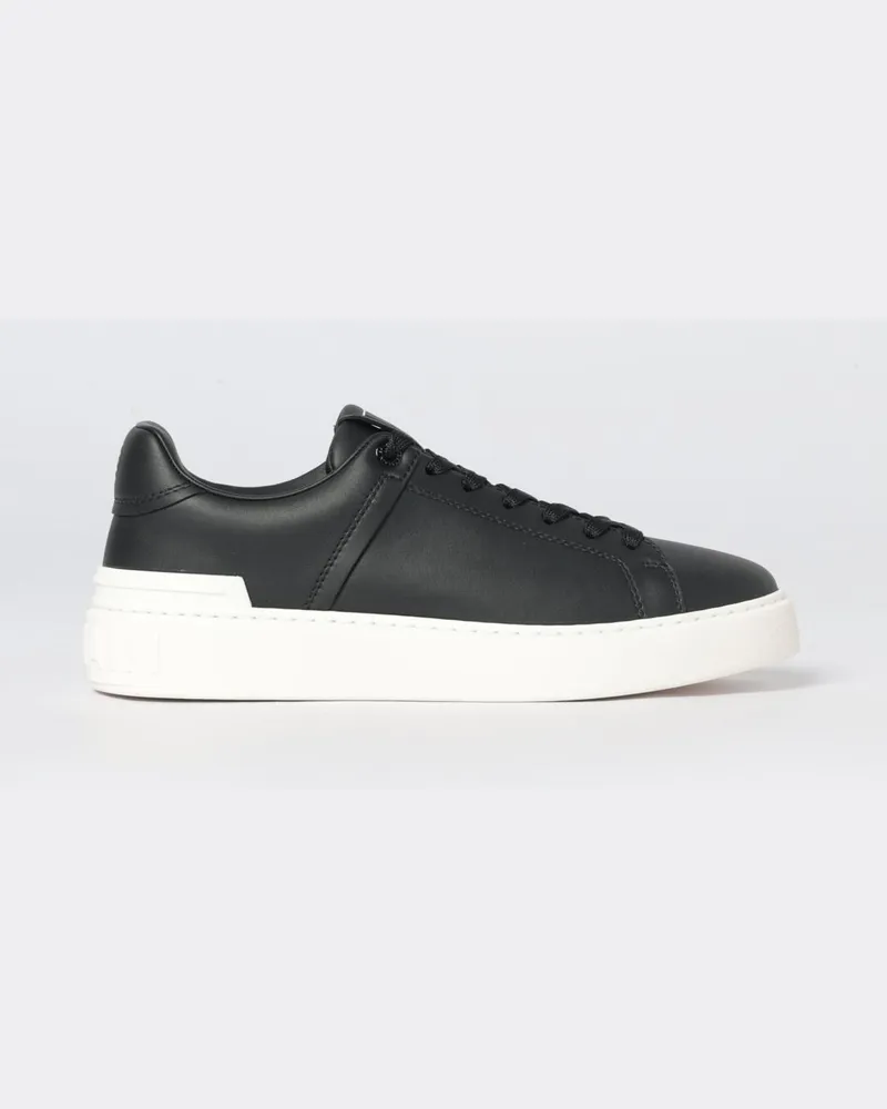 Balmain B-Court Leder-Sneakers Schwarz