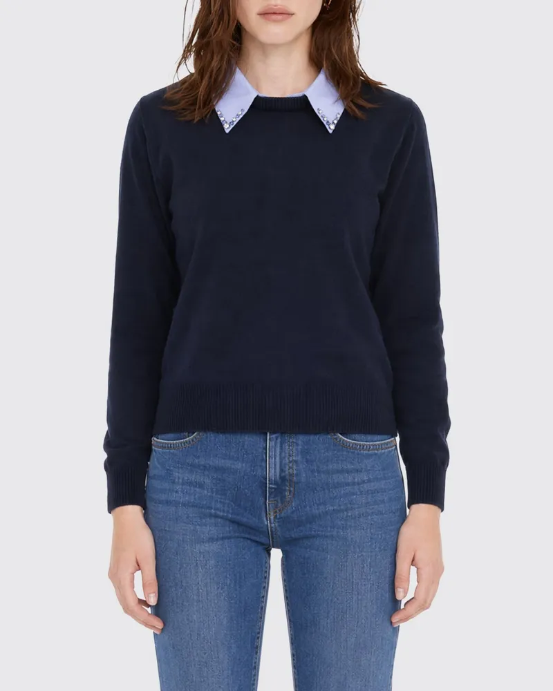 Liu Jo Pullover von aus Woll-Mix mit Schmuckkragen Schwarz