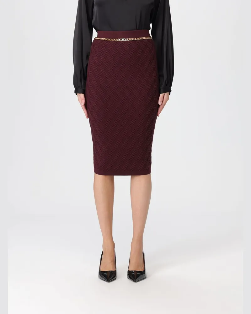 Elisabetta Franchi Rock damen Weinrot