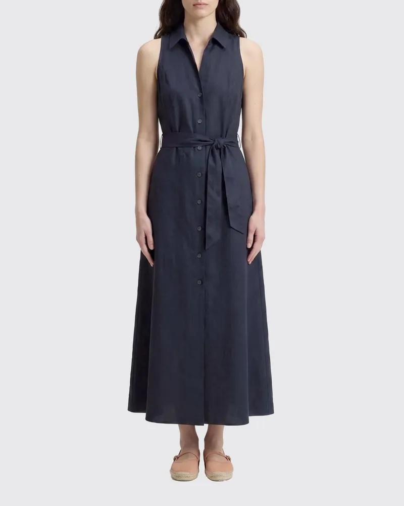 Woolrich Baumwoll-Hemdblusenkleid Blau