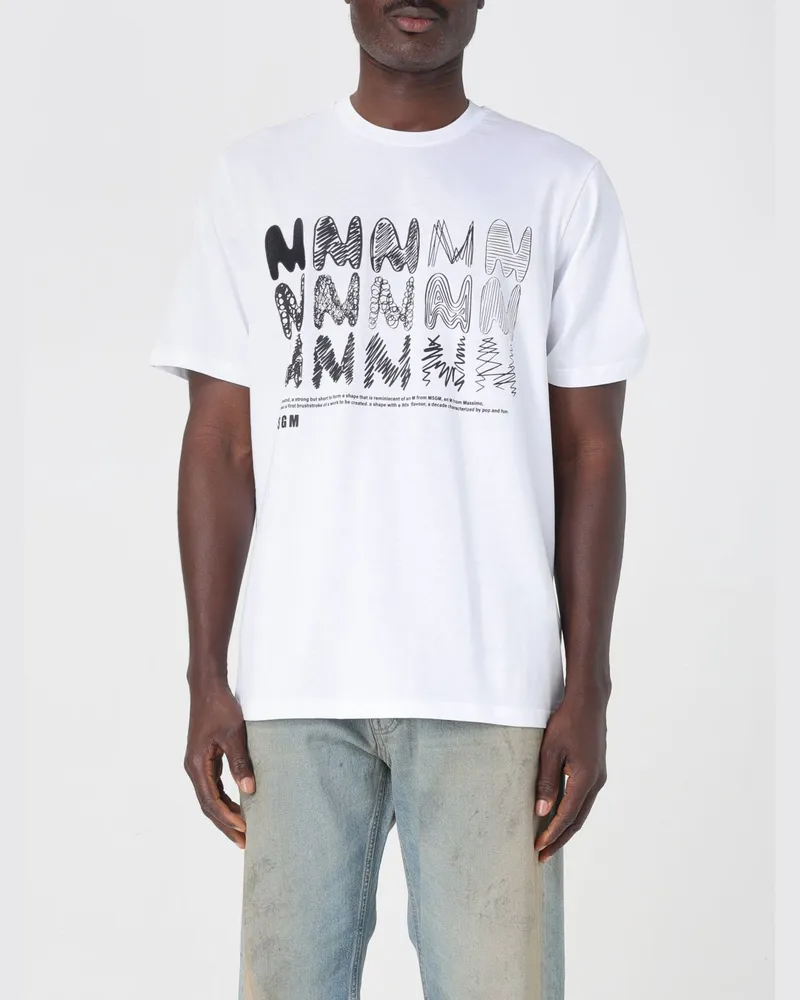 MSGM T-shirt herren Weiß