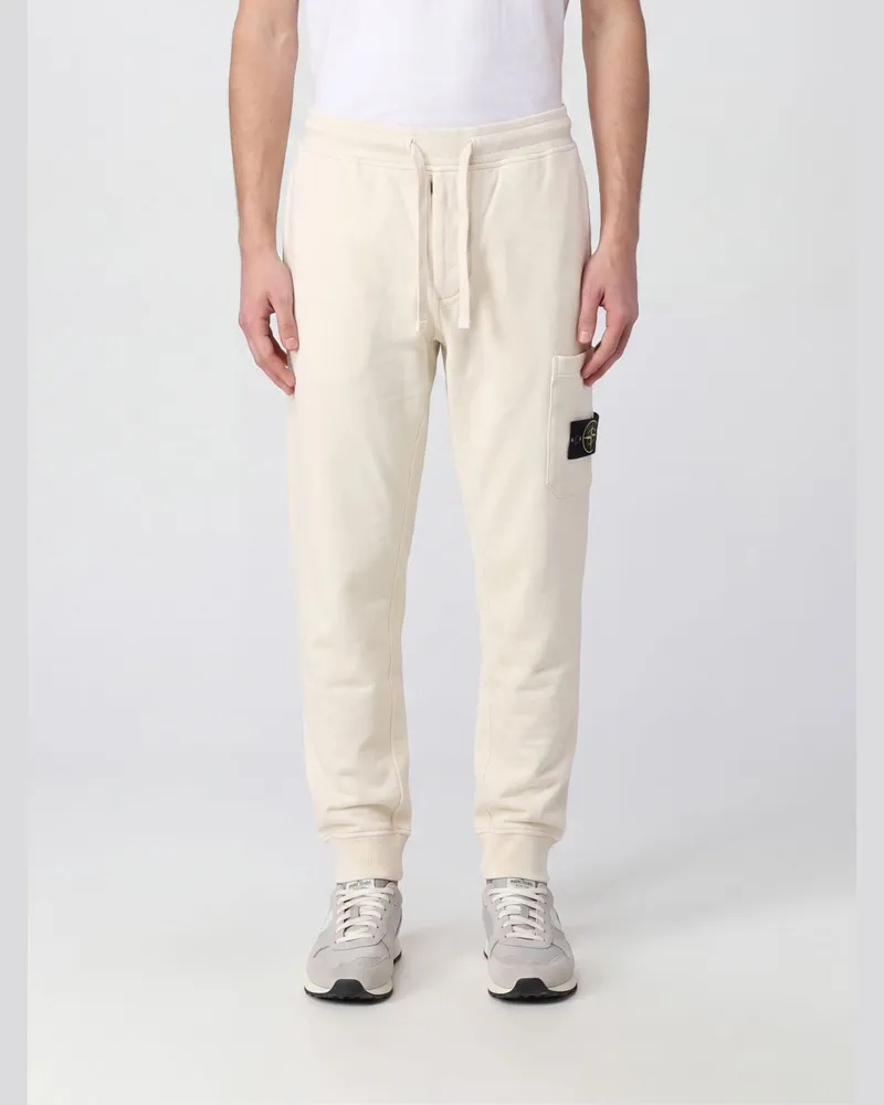 Stone Island Slim Fit Cargohose aus Bio-Baumwolle mit Logo Weiß