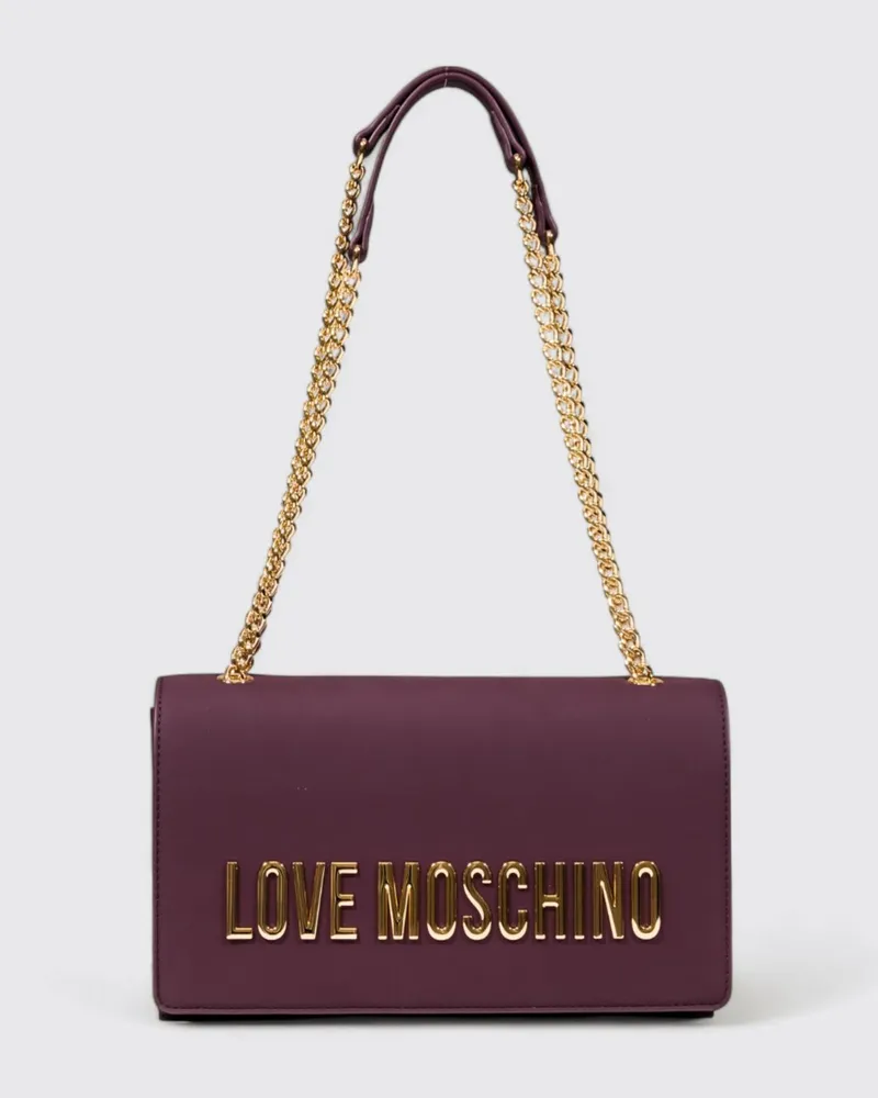 Moschino Handtasche damen Burgunderrot