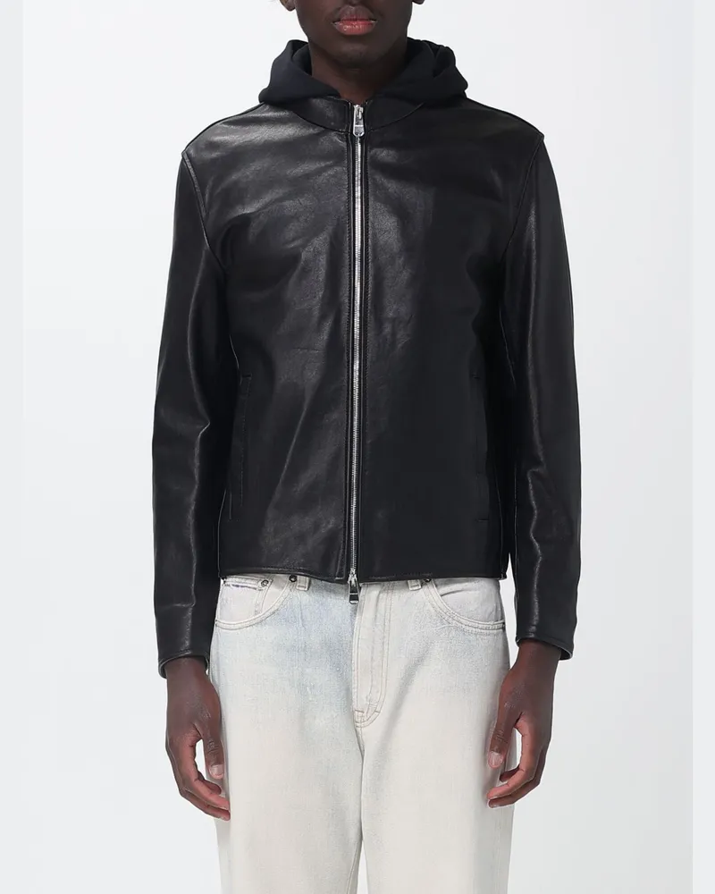 Dondup Lammlederjacke Schwarz
