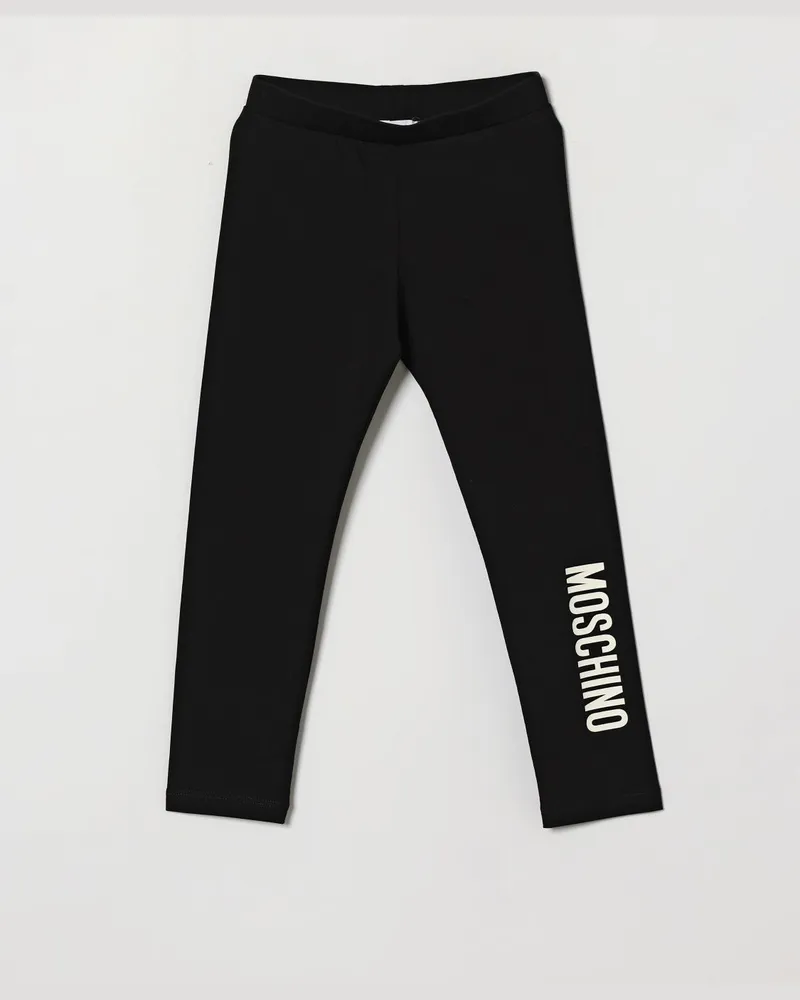 Moschino Sport-Leggings aus Jersey mit Kontrastlogo von für Jungen Schwarz