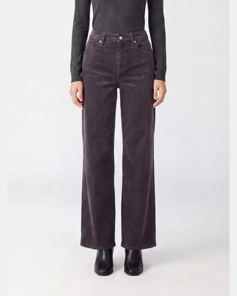 7 for all mankind Lotta High-Waist Cordjeans mit geradem Bein Braun