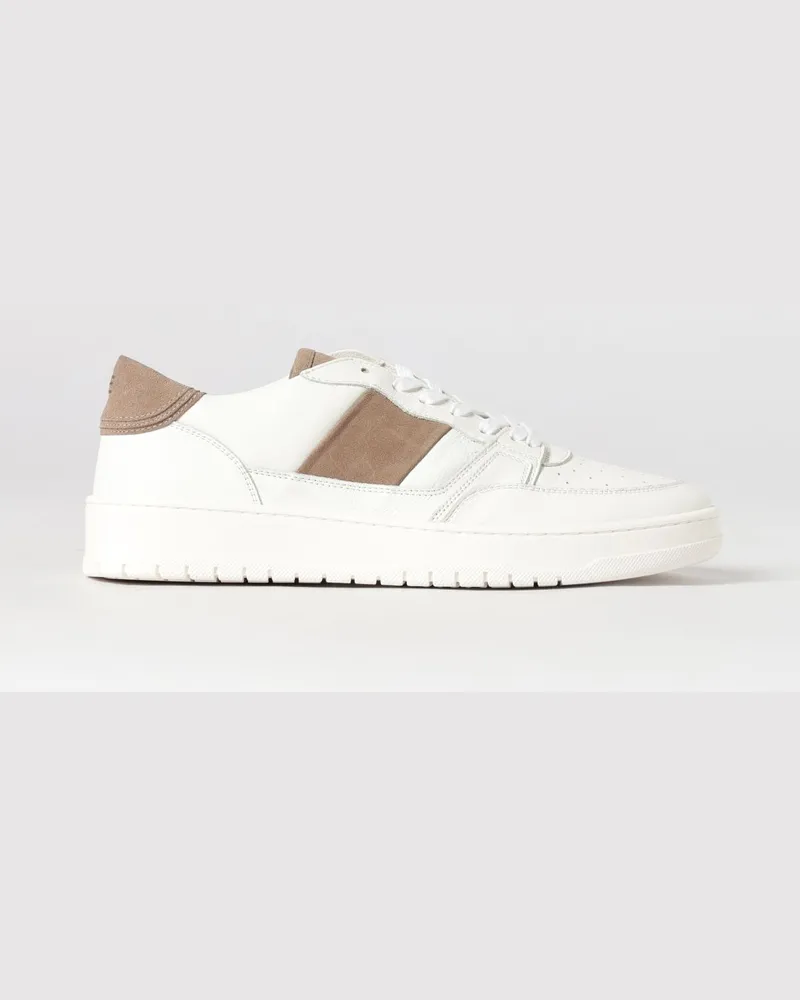 Collegium Zweifarbige Pillar Alpha Low-Top-Sneaker aus Leder mit perforierter Zehenkappe Braun