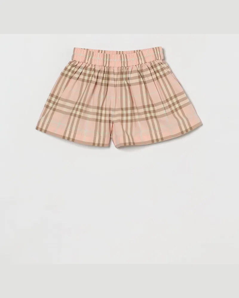 Burberry Shorts aus Baumwolle mit Karomuster Pink