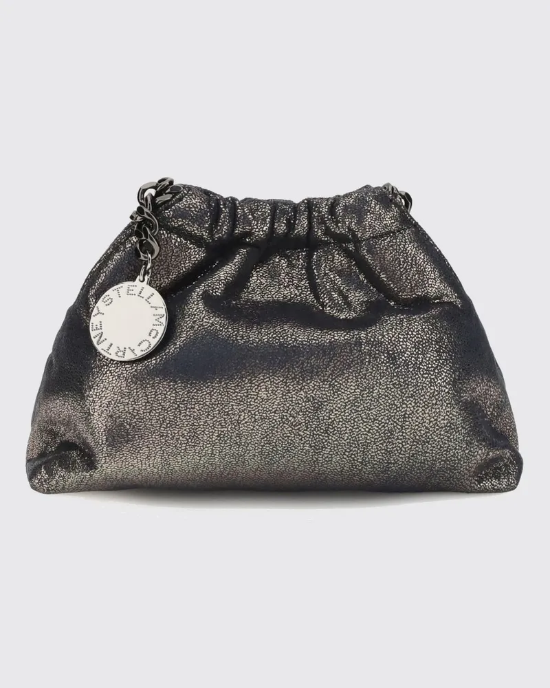 Stella McCartney Falabella Mini-Tasche aus laminiertem Funktionsstoff mit Kettengriff Blau