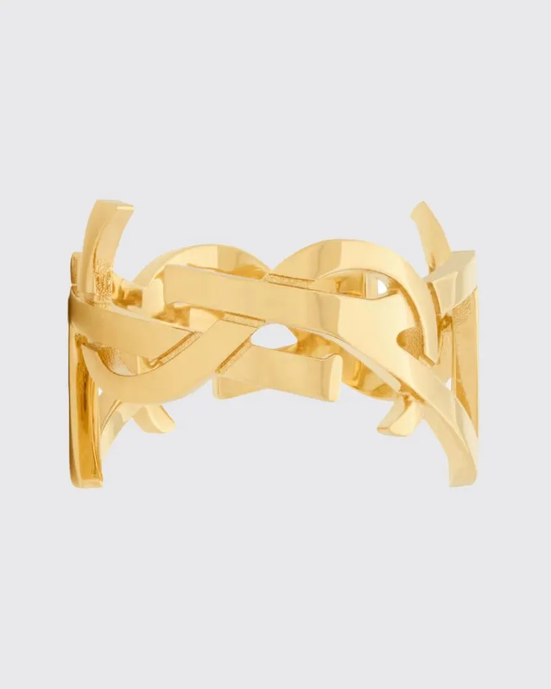 Saint Laurent Cassandre Bandring von aus Messing mit YSL-Monogramm Stahl