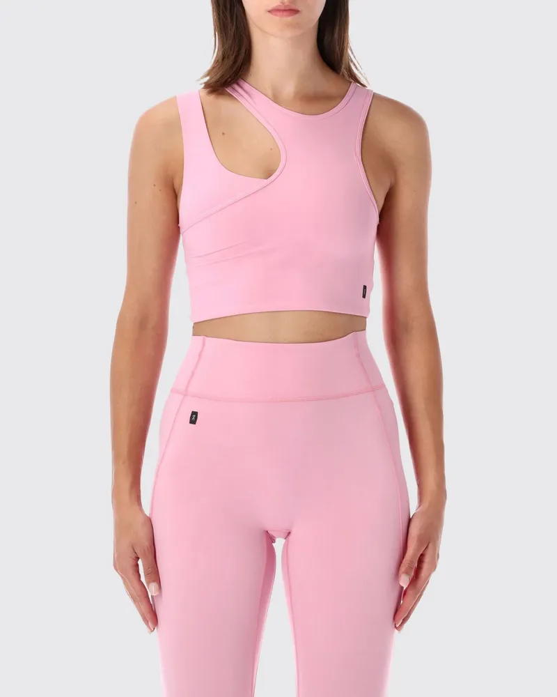 ON Asymmetrisches One-Shoulder-Cropped-Top mit Cut-Out-Detail Pink