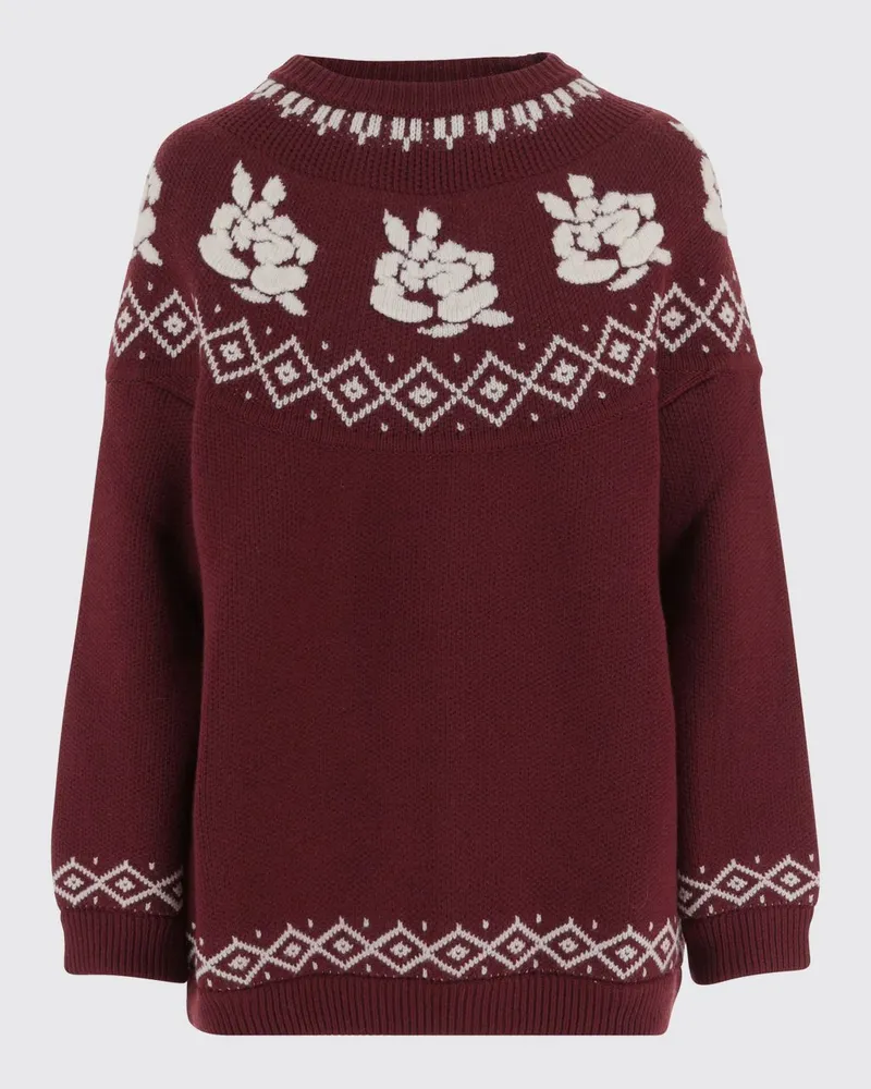 Magda Butrym Pullover damen Burgunderrot