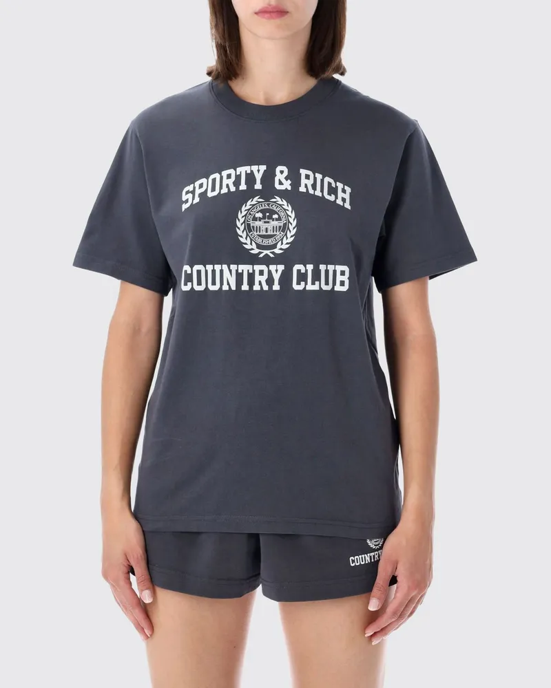 SPORTY & RICH SPORTY  RICH T-shirt damen Sporty & Rich Charcoal
