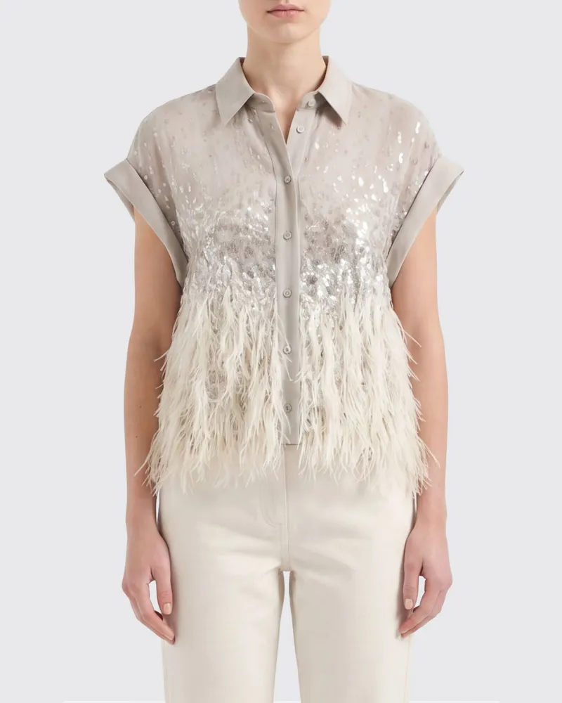 Brunello Cucinelli Top damen Beige