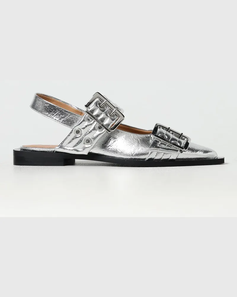 Ganni Ballerinas damen Silber