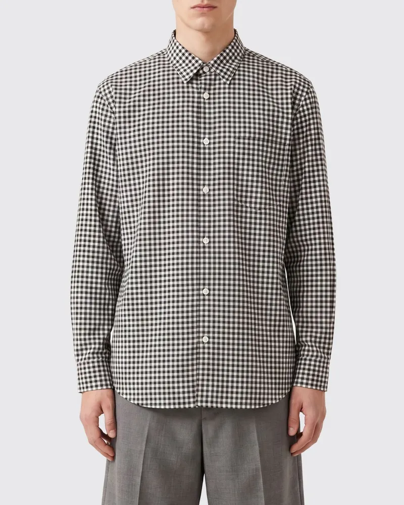 Comme des Garçons Relaxed-Fit Hemd aus Baumwolle mit Vichy-Karo Schwarz