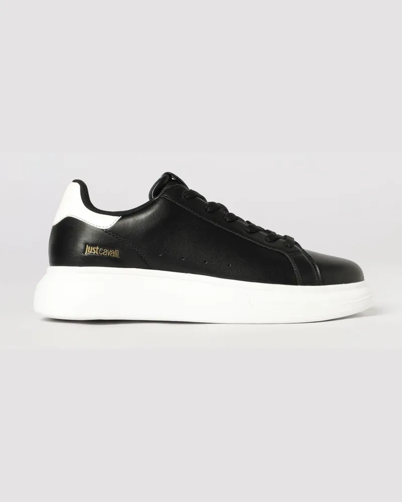 Just Cavalli Sneakers aus Leder Schwarz