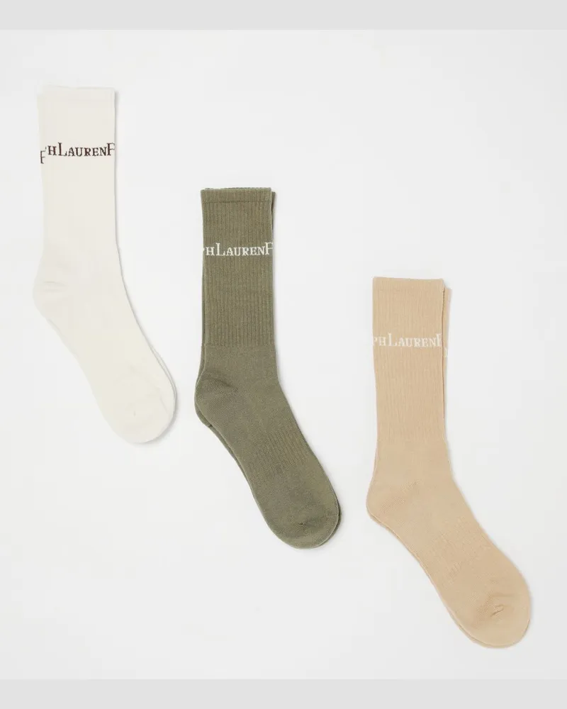 Ralph Lauren Set aus 3 Paar gerippten Socken aus Stretch-Baumwolle mit Jacquard-Logo Grün