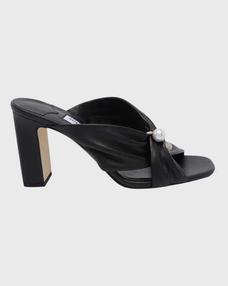 Jimmy Choo Rafi Mules-Sandalen mit hohem Absatz aus Glattleder Schwarz