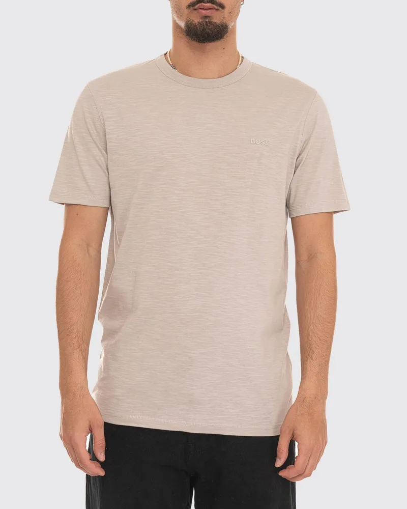 HUGO BOSS Basic Baumwoll-T-Shirt Beige