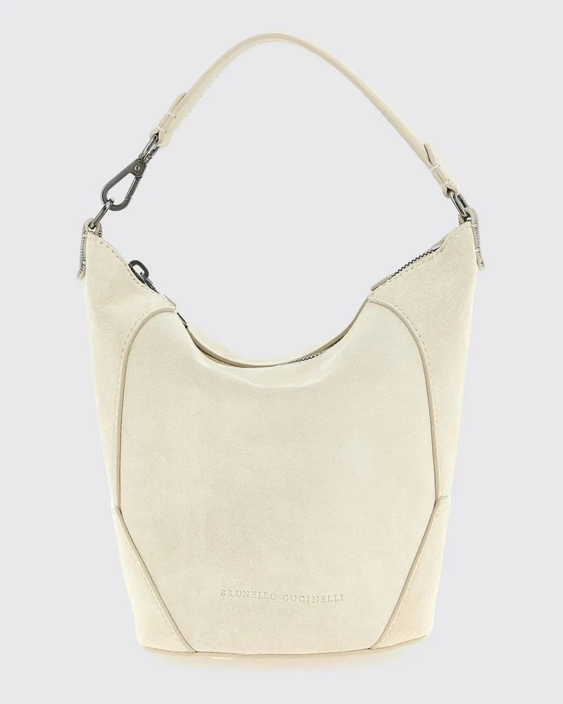 Brunello Cucinelli Schultertasche damen Ivory