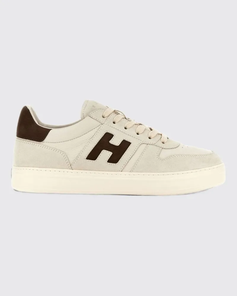 Hogan H668 Sneaker aus Kalbsleder mit seitlichem H-Logo und perforierter Spitze Weiß