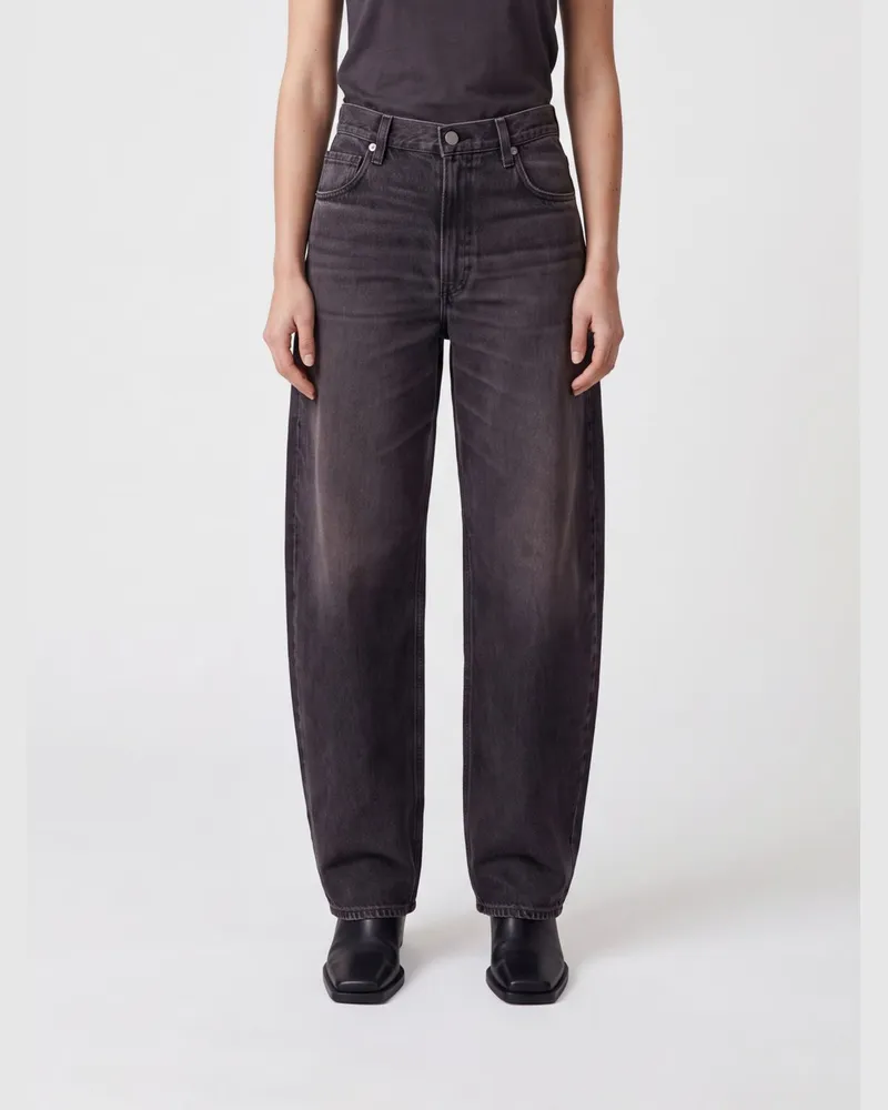 Haikure Bibi Baggy-Fit Jeans mit mittlerer Leibhöhe aus Baumwolldenim Pink