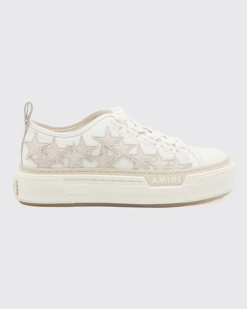 Amiri Stars Court Low-Top-Sneakers aus Canvas und Wildleder mit Sternapplikationen Beige