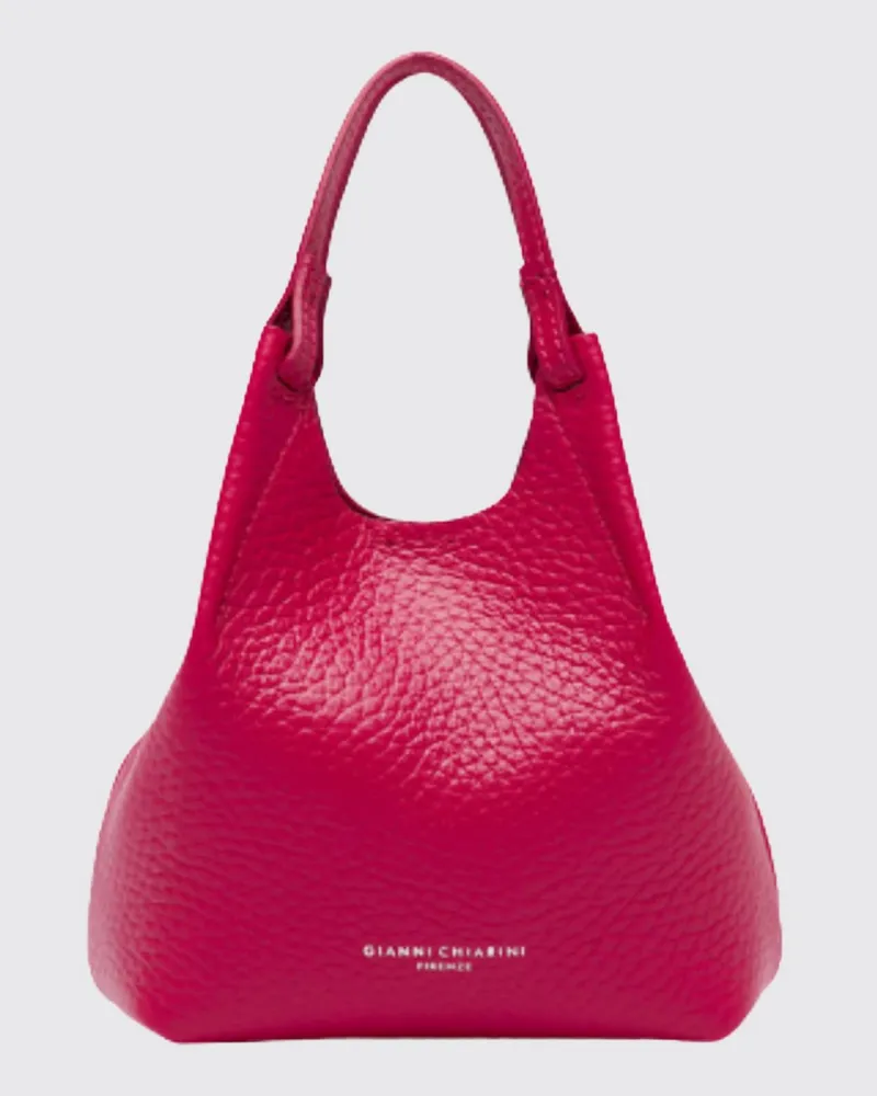 Gianni Chiarini Dua Tasche aus genarbtem Leder Fuchsia