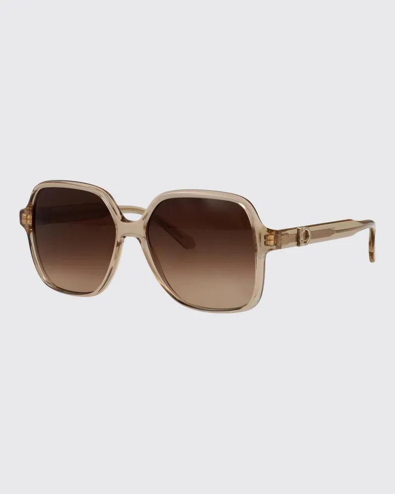 Ferragamo Schmetterlings-Cat-Eye-Sonnenbrille aus Acetat mit Gancini-Logo Sand