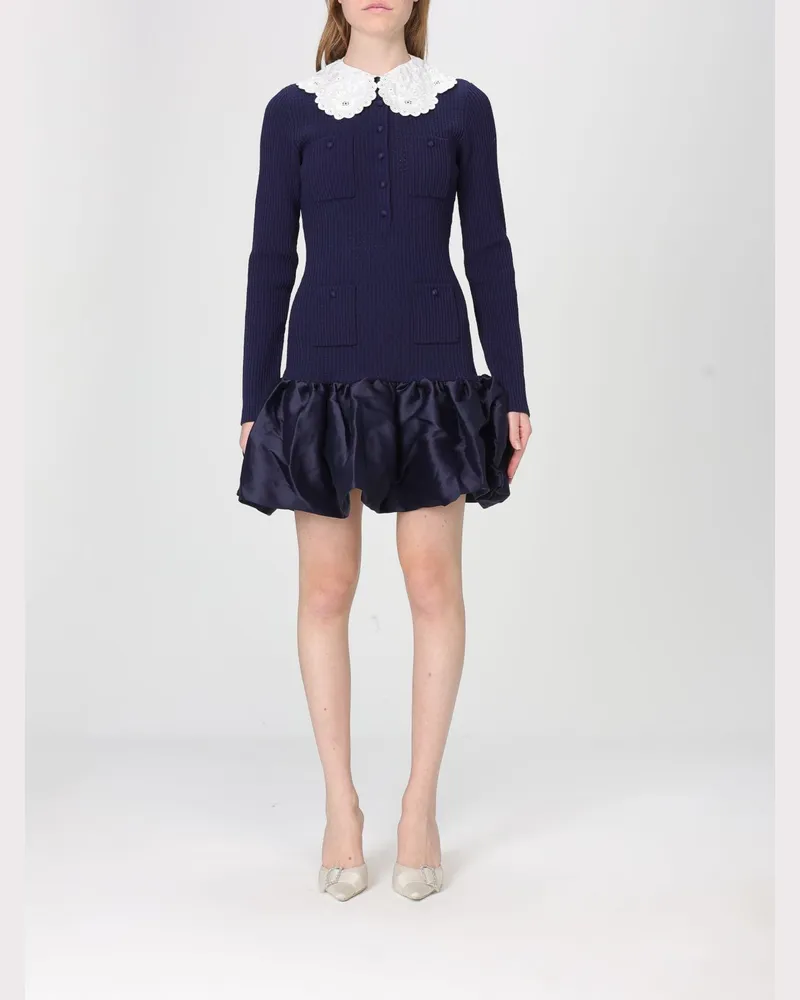 Self-Portrait Kleid damen Blau