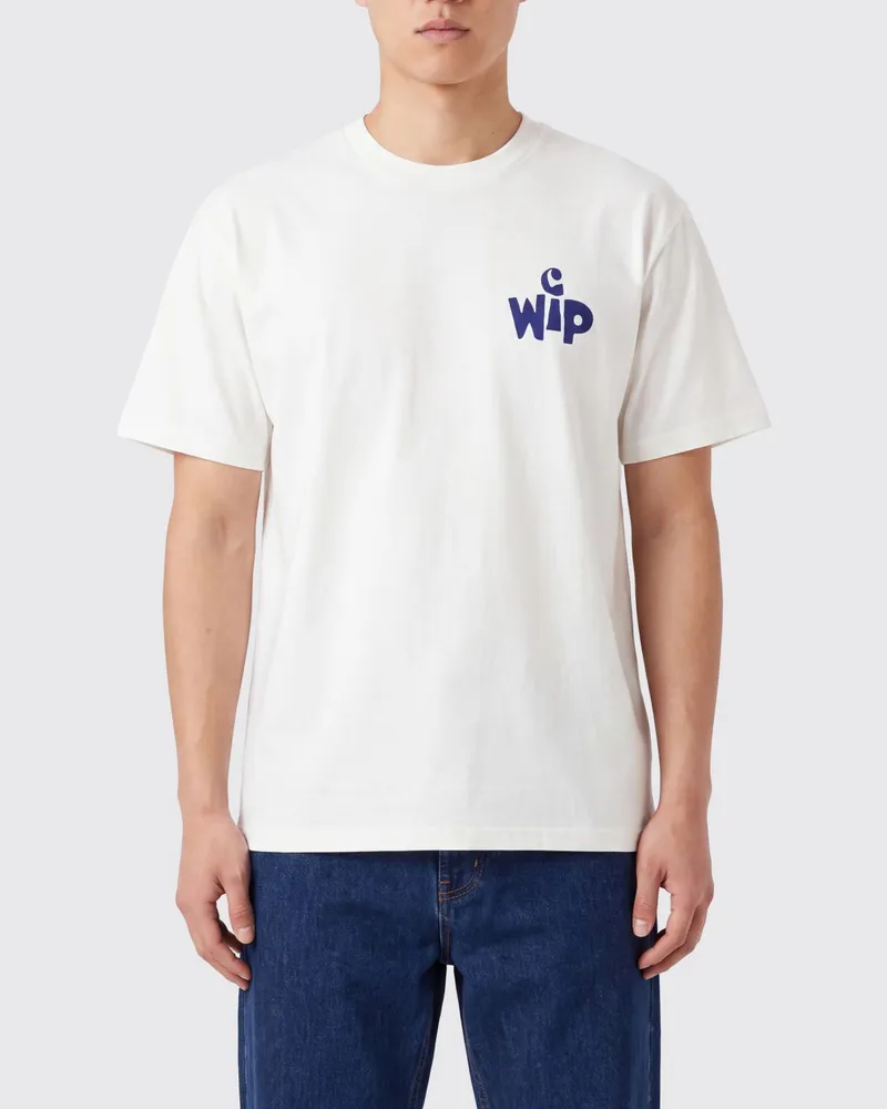 Carhartt WIP T-Shirt aus Bio-Baumwolle mit Grafik- und Slogan-Print Weiß