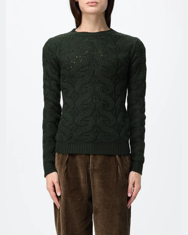 Etro Slim-Fit-Pullover aus Wollmischung mit Paisley-Jacquardmuster Grün