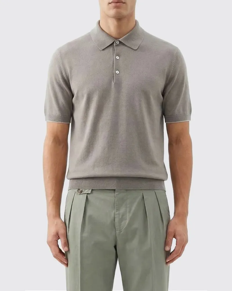 Brunello Cucinelli Polo herren Braun