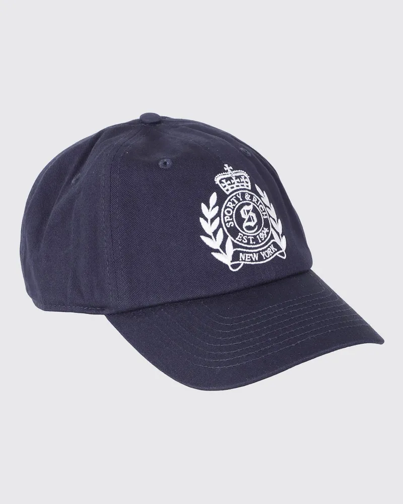 SPORTY & RICH SPORTY  RICH Baseballcap Sporty & Rich aus Baumwolle mit Logo-Wappen Navy