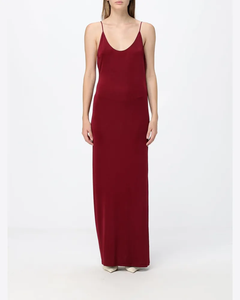 Saint Laurent Kleid damen Burgunderrot